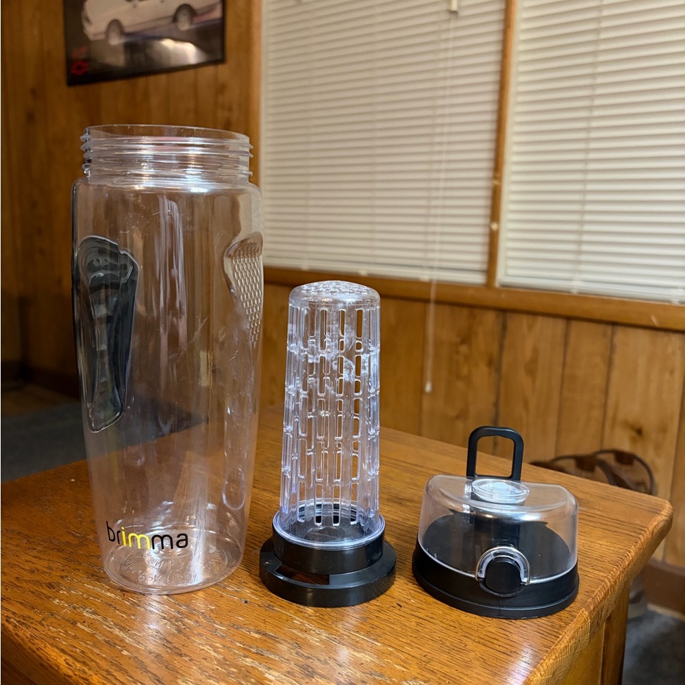 Brimma 32oz Clear Fruit Infuser Water Bottle BPA Free Leak Proof Reusable Sports